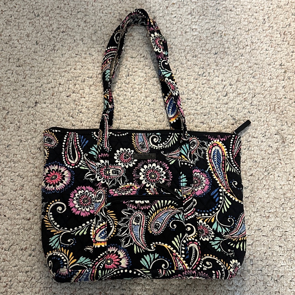 Vera Bradley quilted floral paisley tote bag